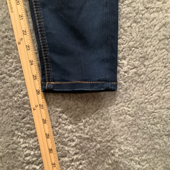 Seven7 Leggings Jeggings Jeans Size‎ 8 Dark Wash Embellished Low Rise - Picture 7 of 15